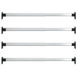 vidaXL Telescopic Wardrobe Rails 4 pcs Silver 58-100 cm