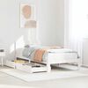 vidaXL Bed Frame with Drawers without Mattress White 90x200 cm