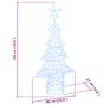 vidaXL Christmas Tree with 240 LEDs Cold white 180 cm Acrylic