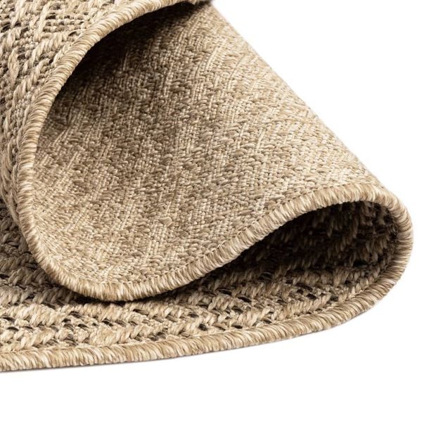 vidaXL Rug ZIZUR Ø 200 cm Jute Look Indoor and Outdoor