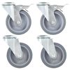 vidaXL Bolt Hole Swivel Casters 4 pcs 100 mm