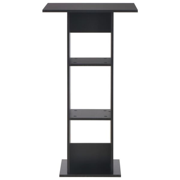 vidaXL Bar Table Black 60x60x110 cm