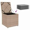 vidaXL Cushion Box with Storage Beige 50 x 50 x 50 cm Poly Rattan