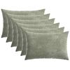 vidaXL Cushion with Pillow HEERLEN 6 pcs Green Chenille Fabric