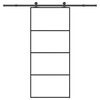 vidaXL Sliding Door with Hardware Set 90x205 cm ESG Glass&Aluminium