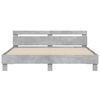 vidaXL Bed Frame without Mattress Concrete Grey 180x200 cm Super King