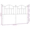 vidaXL Metal Replace Headboard Black 135 cm