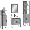 vidaXL 4 Piece Bathroom Cabinet Set Grey Sonoma Engineered Wood