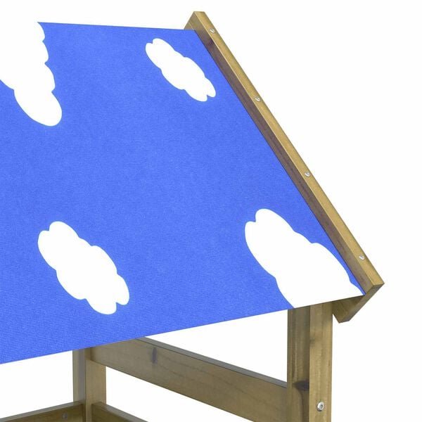 vidaXL Play Tower Brown 110.5 x 52.5 x 215 cm Solid Impregnated Wood