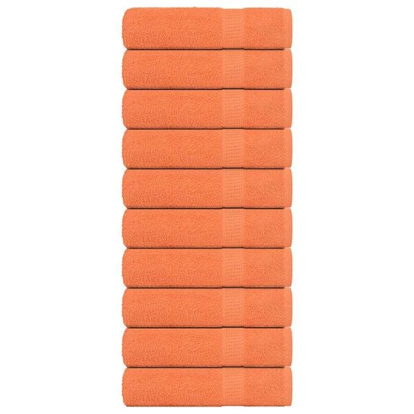 vidaXL Shower Towels "FROGN" 10 pcs Orange 70x140 cm 360 gsm