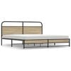 vidaXL Metal Bed Frame without Mattress Smoked Oak 180x200 cm Super King