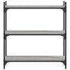 vidaXL Bookcase 3-Tier Grey Sonoma 80x30x86 cm Engineered Wood