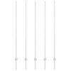 vidaXL Fence Post 5 pcs Silver 160 cm Steel