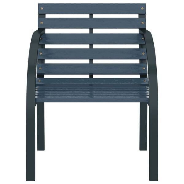 vidaXL Garden Chairs 2 pcs Grey Wood