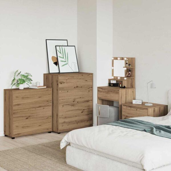 vidaXL Storage Cabinet Artisan Oak 80 x 31 x 81 cm Engineered Wood