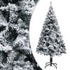 vidaXL Artificial Christmas Tree | Green with flocked white snow | PVC, Steel