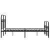 vidaXL Metal Bed Frame without Mattress with Footboard Black 120x200cm