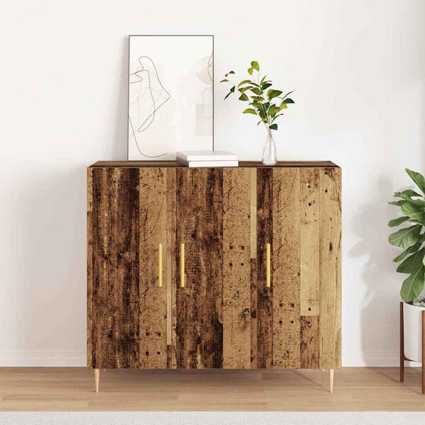 vidaXL Sideboard Old Wood 90 x 34 x 80 cm Engineered Wood