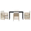 vidaXL Garden Dining Set 5 pcs Beige Poly Rattan