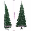 vidaXL Corner Artificial Christmas Tree Green 180 cm PVC and Metal