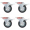 vidaXL Swivel Casters with Double Brakes 4 pcs 75 mm