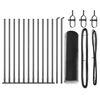 vidaXL Fence with Posts Grey 0.5 x 25 m PVC-coated steel