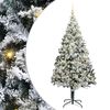 vidaXL Artificial Christmas Tree with 300 LEDs with Stand White 210 cm