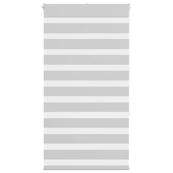 vidaXL Zebra Blind Light Grey 70x150 cm Fabric Width 65.9 cm Polyester