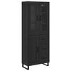 vidaXL Highboard 2 pcs Black Oak 69.5 x 34 x 180 cm Engineered Wood