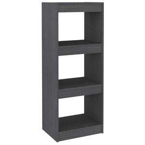 vidaXL Book Cabinet/Room Divider Grey 40x30x103,5 cm Solid Wood Pine