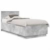 vidaXL Bed Frame Concrete Grey 90 x 200 cm Engineered Wood