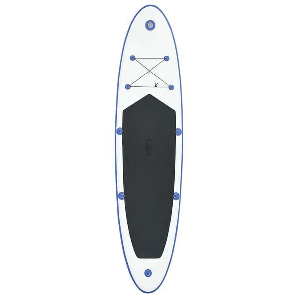 vidaXL Stand Up Paddle Board Set SUP Surfboard Inflatable Blue and White