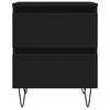 vidaXL Bedside Cabinets 2 pcs Black 40x35x50 cm Engineered Wood