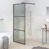 vidaXL Shower walls Black 90 x 195 cm Glass and Aluminium