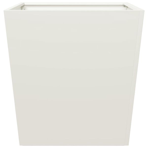 vidaXL Garden Planter White 50x50x50 cm Steel