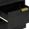 vidaXL Bedside Cabinet 2 pcs Black 40x33x46 cm Solid Wood Mango