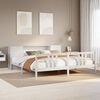 vidaXL Bookcase Bed without Mattress White 200x200cm Solid Wood Pine