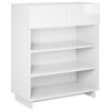 vidaXL Shoe Cabinet 73 x 38 x 87.5 cm Engineered Wood High Gloss White
