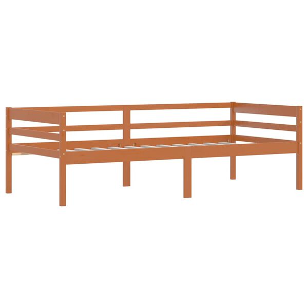 vidaXL Bed Frame without Mattress Honey Brown Solid Pinewood 90x200 cm
