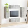 vidaXL TV Wall Cabinet Set 4 pcs Concrete Grey Engineered Wood