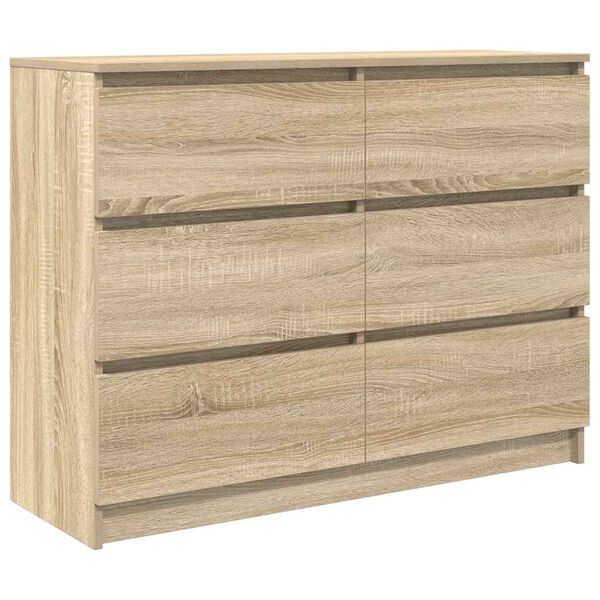 vidaXL Sideboard Sonoma Oak 100x35x76 cm Engineered Wood