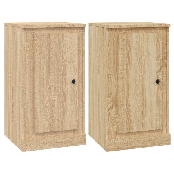 vidaXL Sideboards 2 pcs Sonoma Oak 37.5x35.5x67.5 cm Engineered Wood