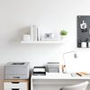 vidaXL Floating Wall Shelf White 80x23.5x3.8 cm MDF