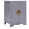 vidaXL Bedside Cabinet Grey 38x28x52 cm Paulownia Wood