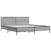 vidaXL Bed Frame without Mattress Grey Sonoma 200x200 cm