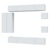 vidaXL 8 Piece TV Cabinet Set White Engineered Wood