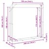 vidaxL Firewood Rack with Rain Cover 200x40x200 cm Galvanised Steel