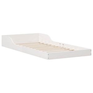 vidaXL Bed Frame White 80 x 210 cm Solid Pine Wood