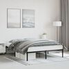 vidaXL Metal Bed Frame without Mattress Black 150x200cm