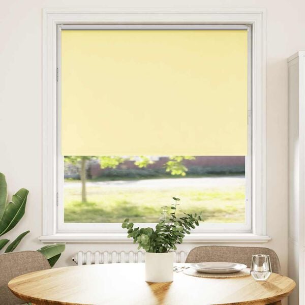 vidaXL Roller Blind Blackout Yellow 110x175 cm Fabric Width 105.7 cm Polyester